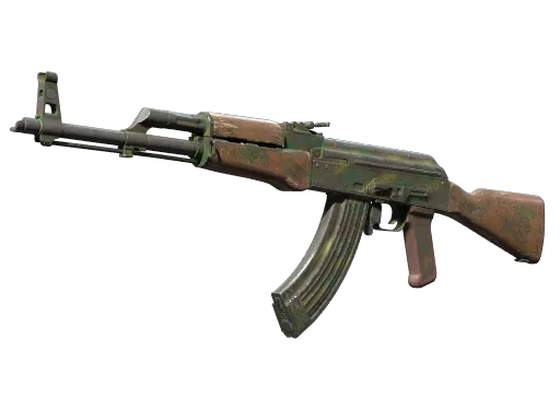 Souvenir AK-47 | Jungle Spray (Well-Worn)