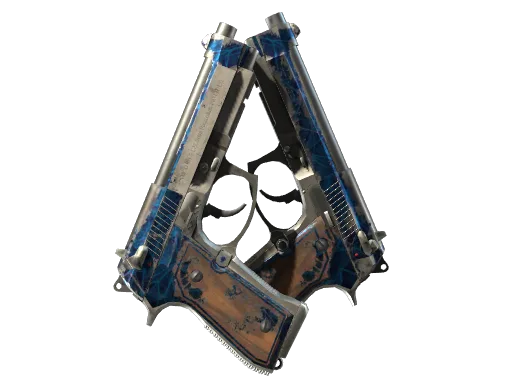 Dual Berettas | Cobalt Quartz (Well-Worn)