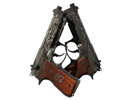 StatTrak™ Dual Berettas | Dualing Dragons (Well-Worn)