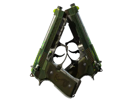 Dual Berettas | Cobra Strike (Well-Worn)