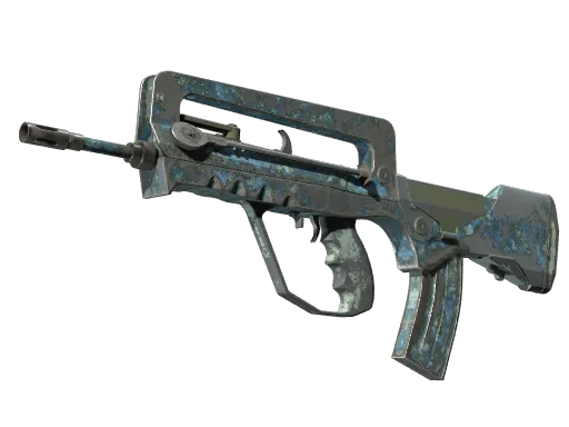FAMAS | Cyanospatter (Well-Worn)