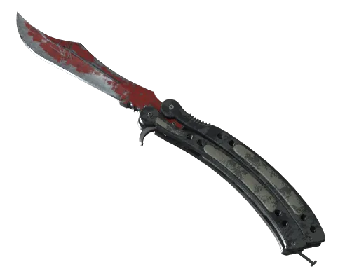 ★ Butterfly Knife | Crimson Web (Well-Worn)