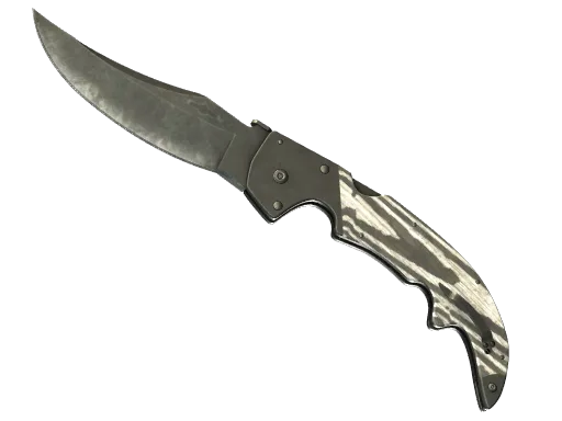 ★ Falchion Knife | Black Laminate (Well-Worn)
