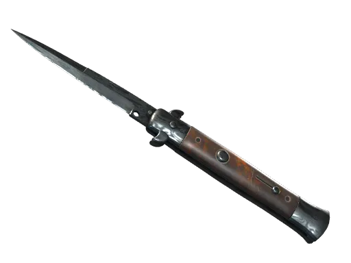 ★ Stiletto Knife | Damascus Steel (Well-Worn)