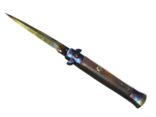 ★ Stiletto Knife | Case Hardened (Well-Worn)