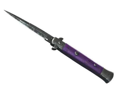 ★ Stiletto Knife | Ultraviolet (Well-Worn)
