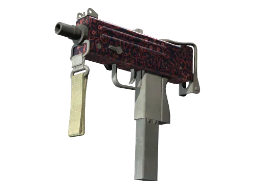 MAC-10 | Red Filigree (Field-Tested)