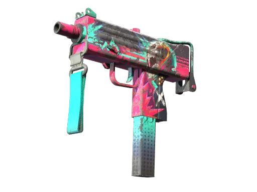 MAC-10 | Neon Rider (Well-Worn)