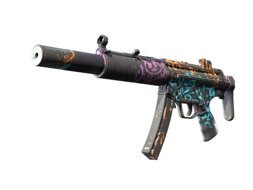 MP5-SD | Neon Squeezer (Well-Worn)