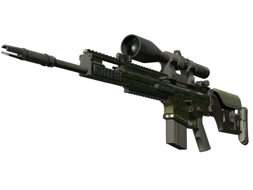 StatTrak™ SCAR-20 | Green Marine (Well-Worn)
