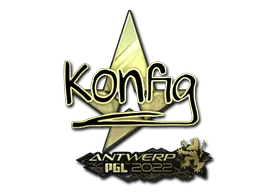 Sticker Slab | k0nfig (Gold) | Antwerp 2022