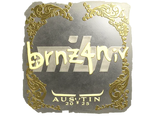 Sticker | brnz4n (Gold) | Austin 2025
