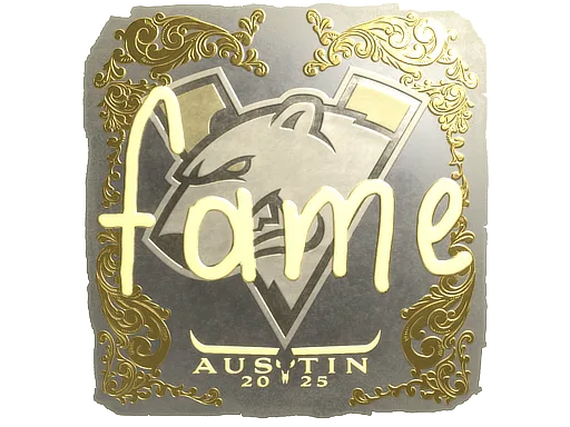Sticker Slab | fame (Gold) | Austin 2025