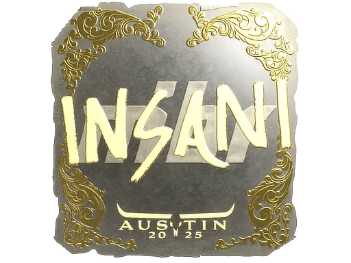 Sticker | insani (Gold) | Austin 2025