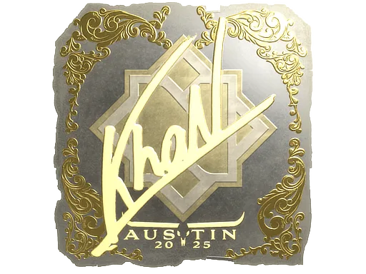 Sticker | khaN (Gold) | Austin 2025