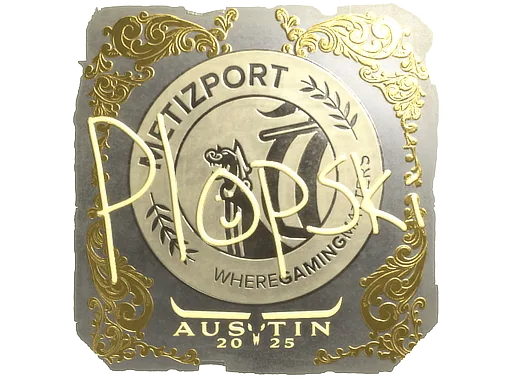 Sticker | Plopski (Gold) | Austin 2025