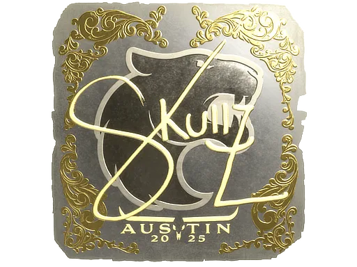 Sticker | skullz (Gold) | Austin 2025