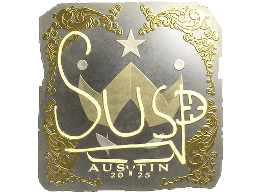 Sticker | susp (Gold) | Austin 2025
