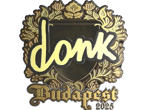 Sticker | donk (Gold) | Budapest 2025