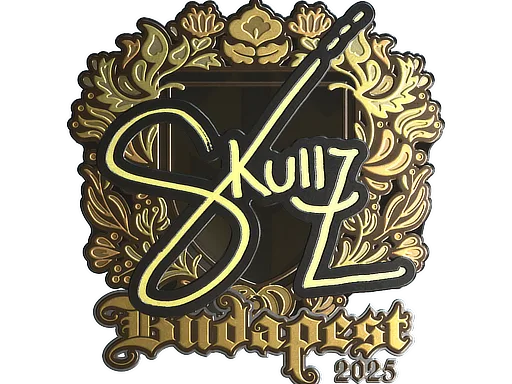 Sticker | skullz (Gold) | Budapest 2025