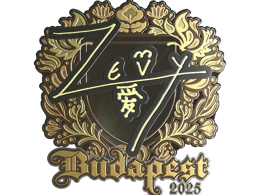 Sticker | zevy (Gold) | Budapest 2025
