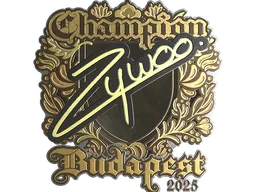 Sticker | ZywOo (Gold, Champion) | Budapest 2025