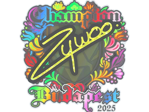 Sticker Slab | ZywOo (Holo, Champion) | Budapest 2025