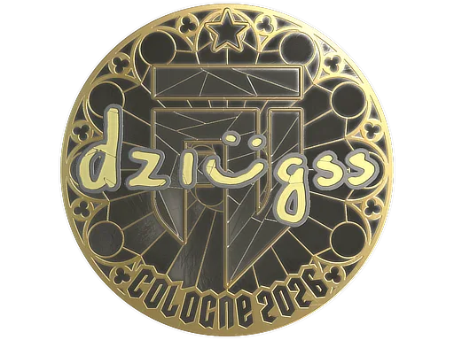 Sticker | dziugss (Gold) | Cologne 2026