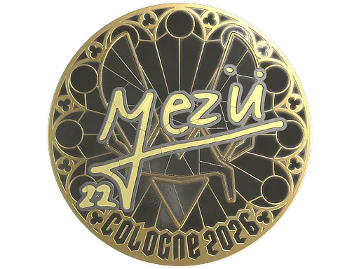 Sticker | mezii (Gold) | Cologne 2026