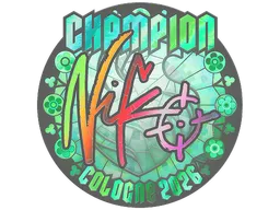 Sticker | NiKo (Holo, Champion) | Cologne 2026