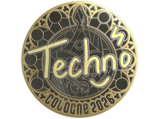 Sticker | Techno4K (Gold) | Cologne 2026