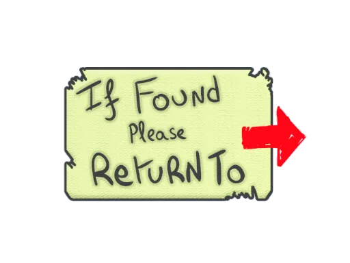 Sticker Slab | Please Return To