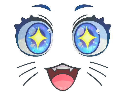 Sticker Slab | Kawaii Eyes (Glitter)