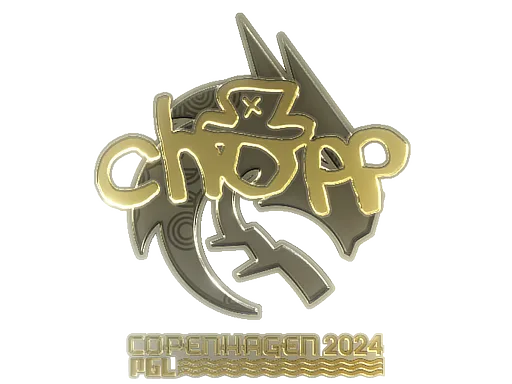 Sticker | chopper (Gold) | Copenhagen 2024