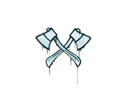 Sealed Graffiti | X-Axes (Wire Blue)
