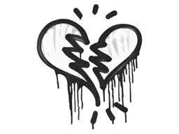 Sealed Graffiti | Broken Heart (Shark White)