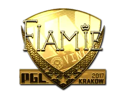 Sticker | flamie (Gold) | Krakow 2017