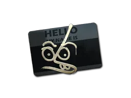 Sticker Slab | Hello MP7 (Gold)