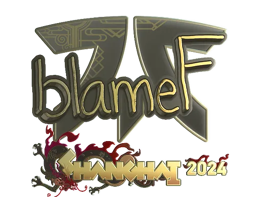 Sticker | blameF (Gold) | Shanghai 2024