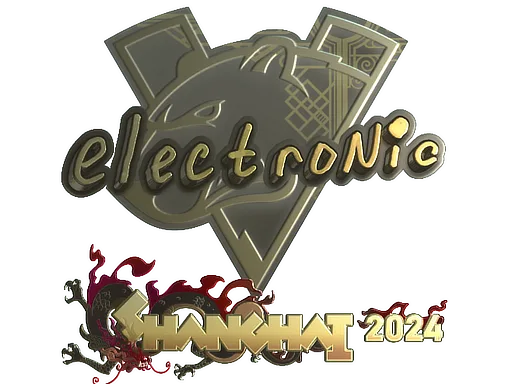 Sticker | electronic (Gold) | Shanghai 2024