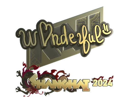 Sticker | w0nderful (Gold) | Shanghai 2024