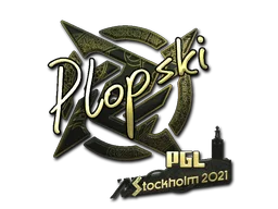 Sticker Slab | Plopski (Gold) | Stockholm 2021